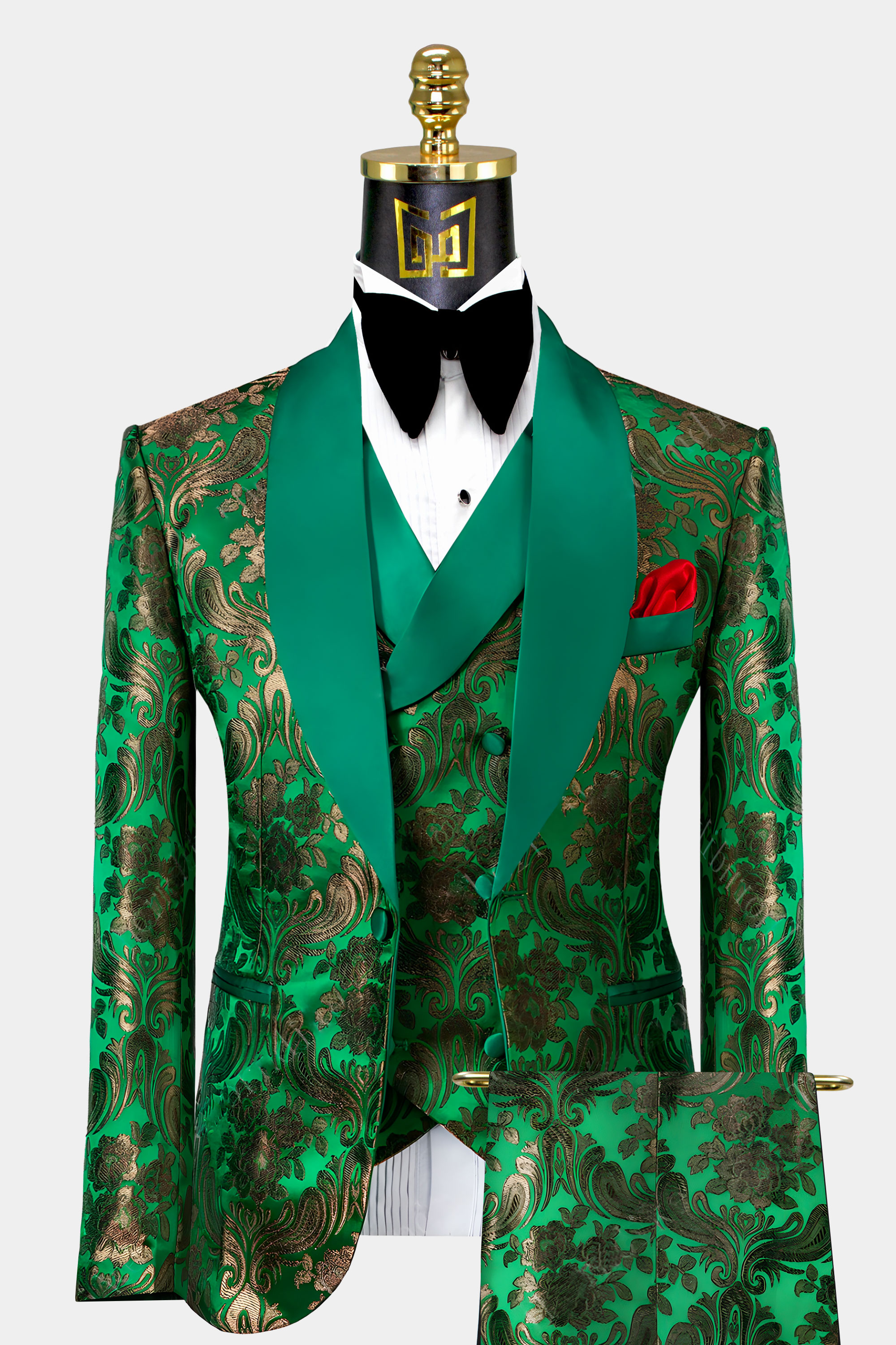 Mens-Green-Floral-Tuxed-Wedding-Groom-Prom-Suit-from-Gentlemansguru.com