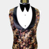 Mens-Orange-Floral-Tuxedo-Vest-Wedding-Waistcoat-from-Gentlemansguru.com_