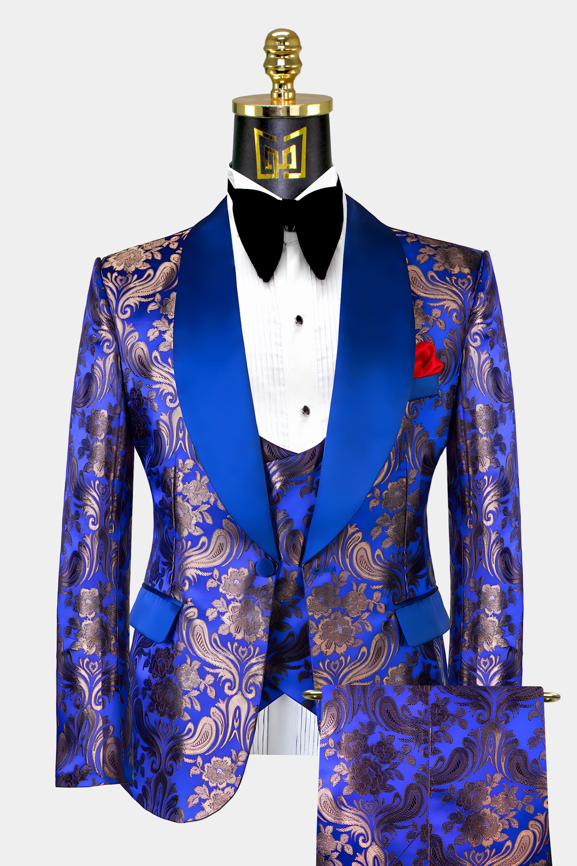 Royal Blue And Gold Prom Suit | vlr.eng.br