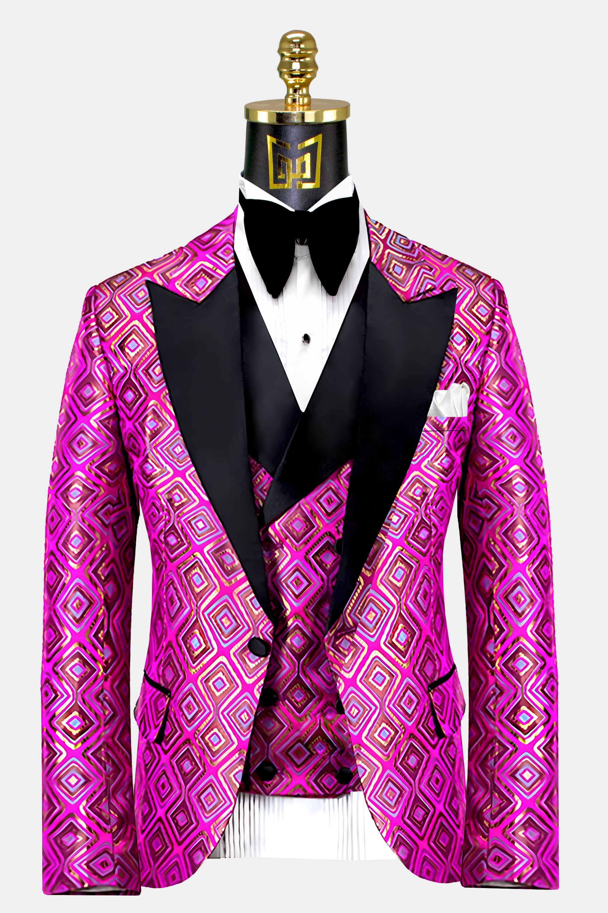 Pink and Gold Tuxedo Suit | Gentleman's Guru