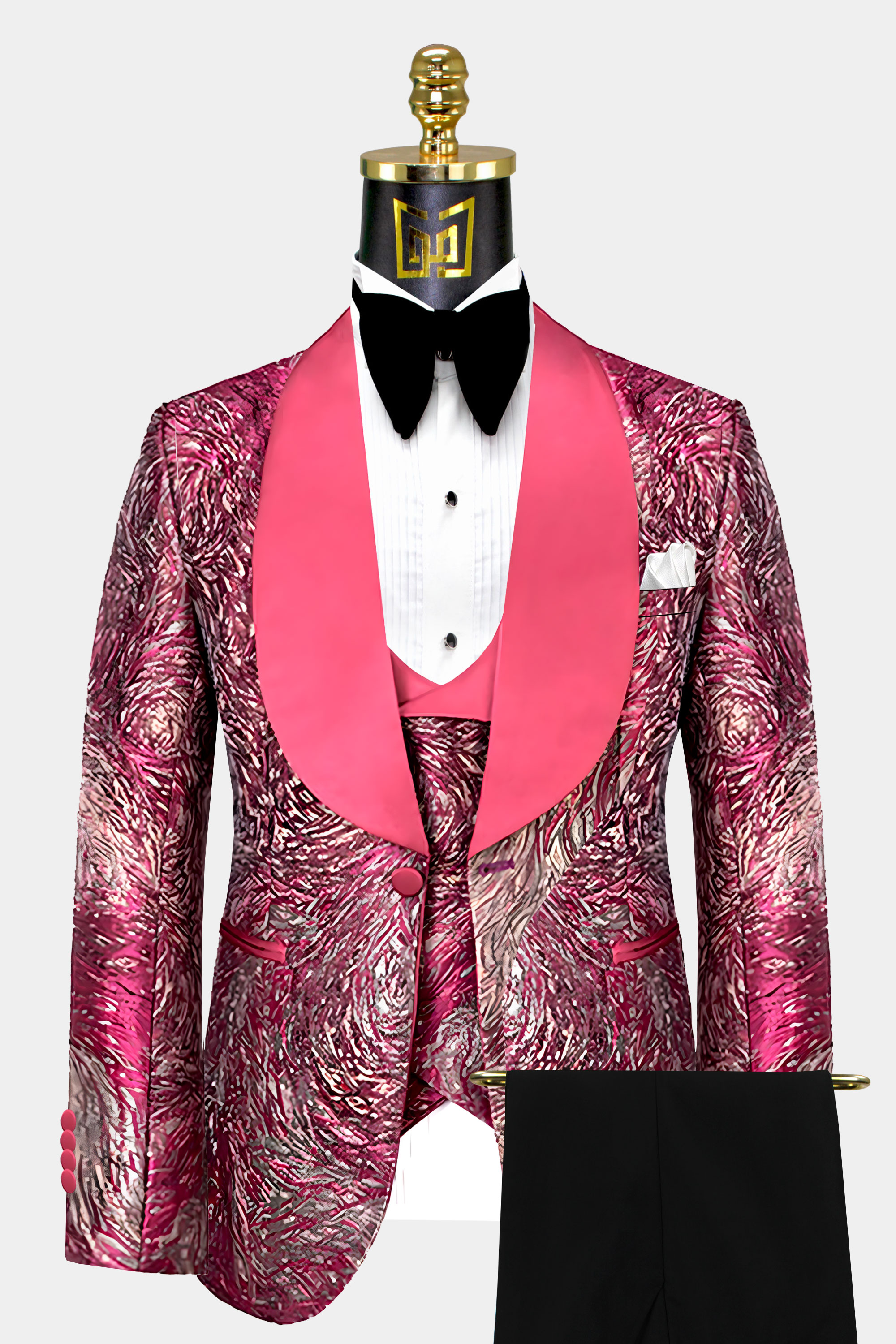 Punch Pink Tuxedo Suit - 3 Piece | Gentleman's Guru