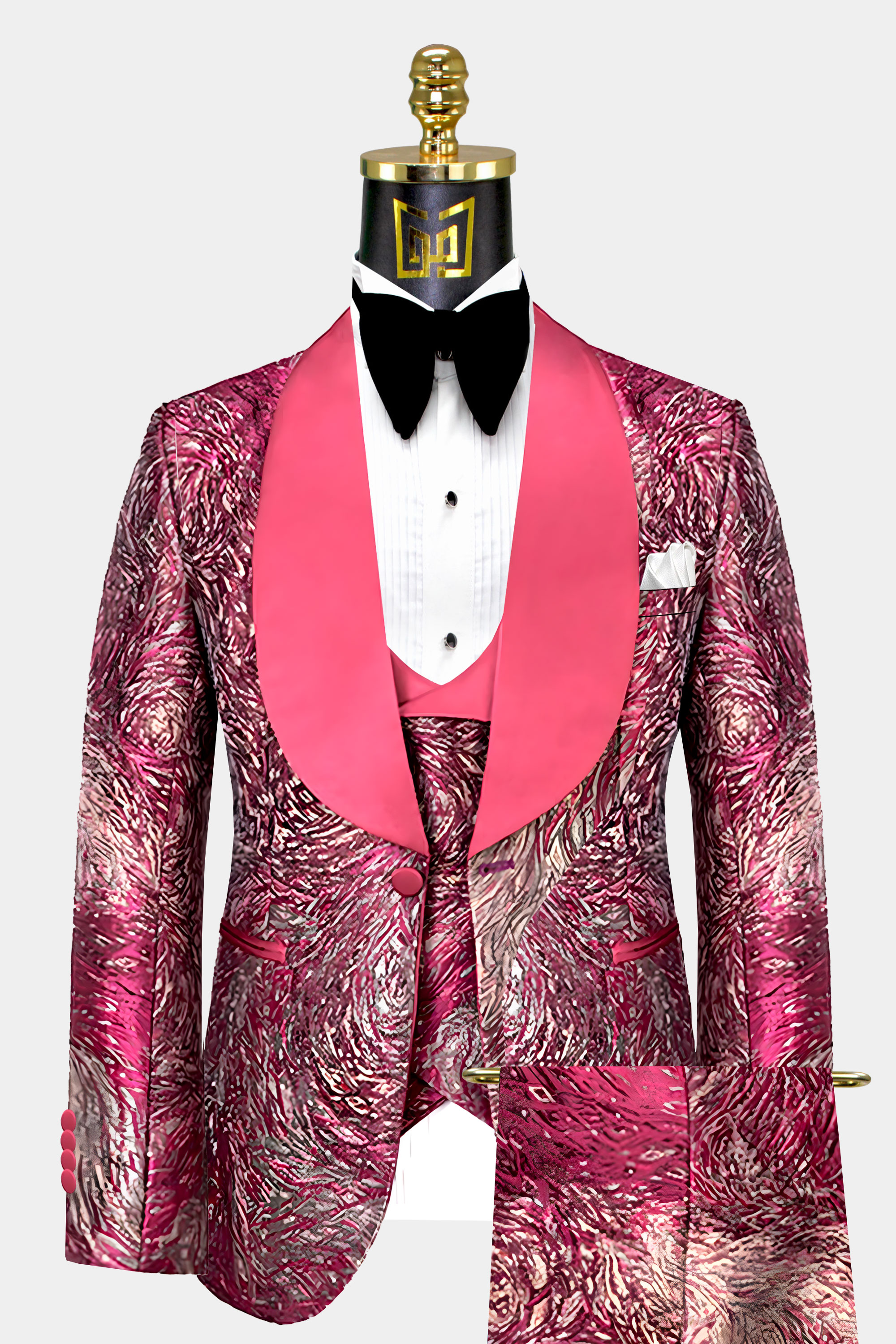 Punch Pink Tuxedo Suit - 3 Piece | Gentleman's Guru
