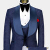 Navy-Blue-Shawl-Collar-Tuxedo-Wedding-Groom-Prom-Suit-from-Gentlemansguru.com