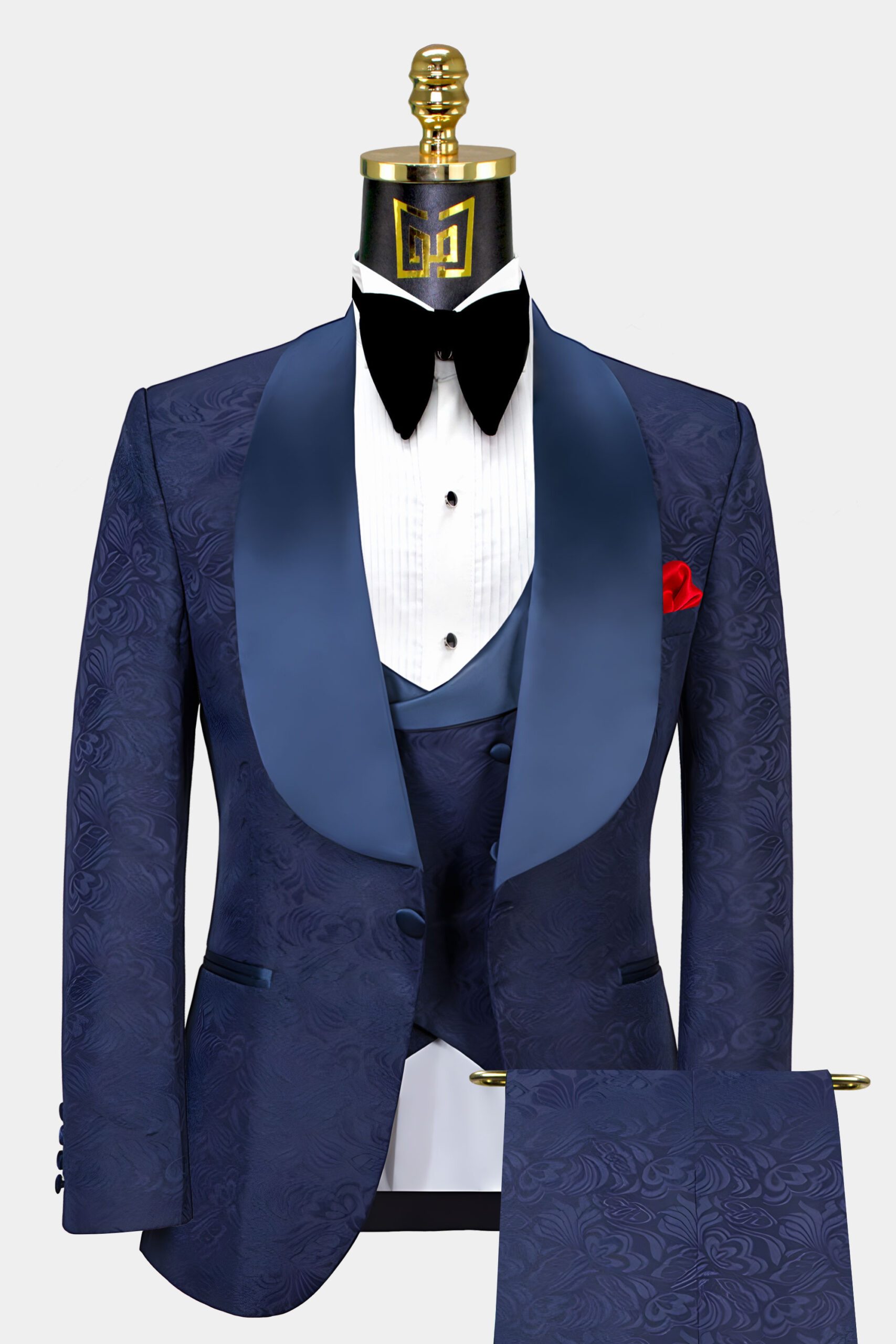 Navy Blue Shawl Collar Tuxedo Gentleman s Guru