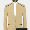 Champagne-Mandarin-Chinese-Mao-Collar-Style-Suit-from-Gentlemansguru.com.com