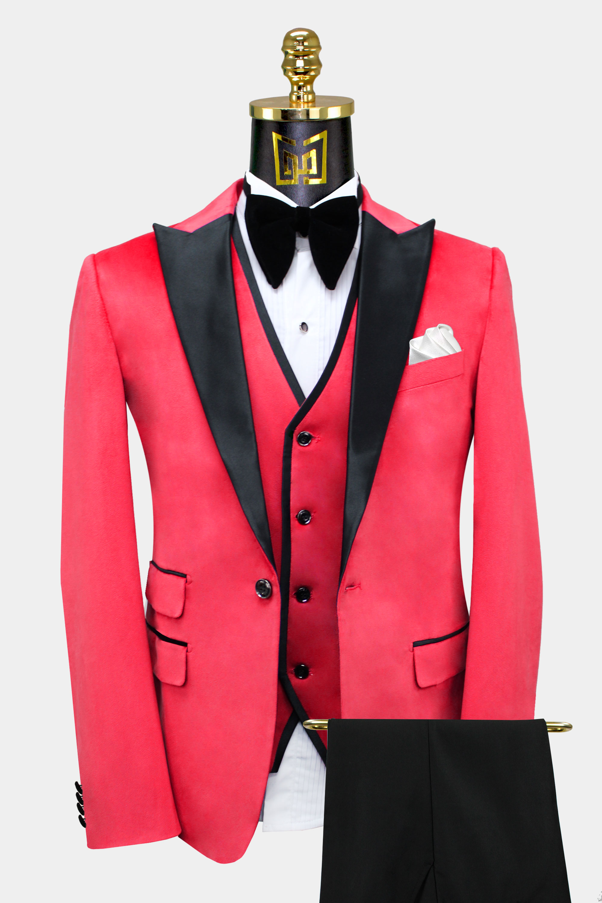 Red Velvet Tux Style Suit