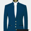 Teal-Blue-Mandarin-Chinese-Mao-Collar-Style-Suit-from-Gentlemansguru.com.com