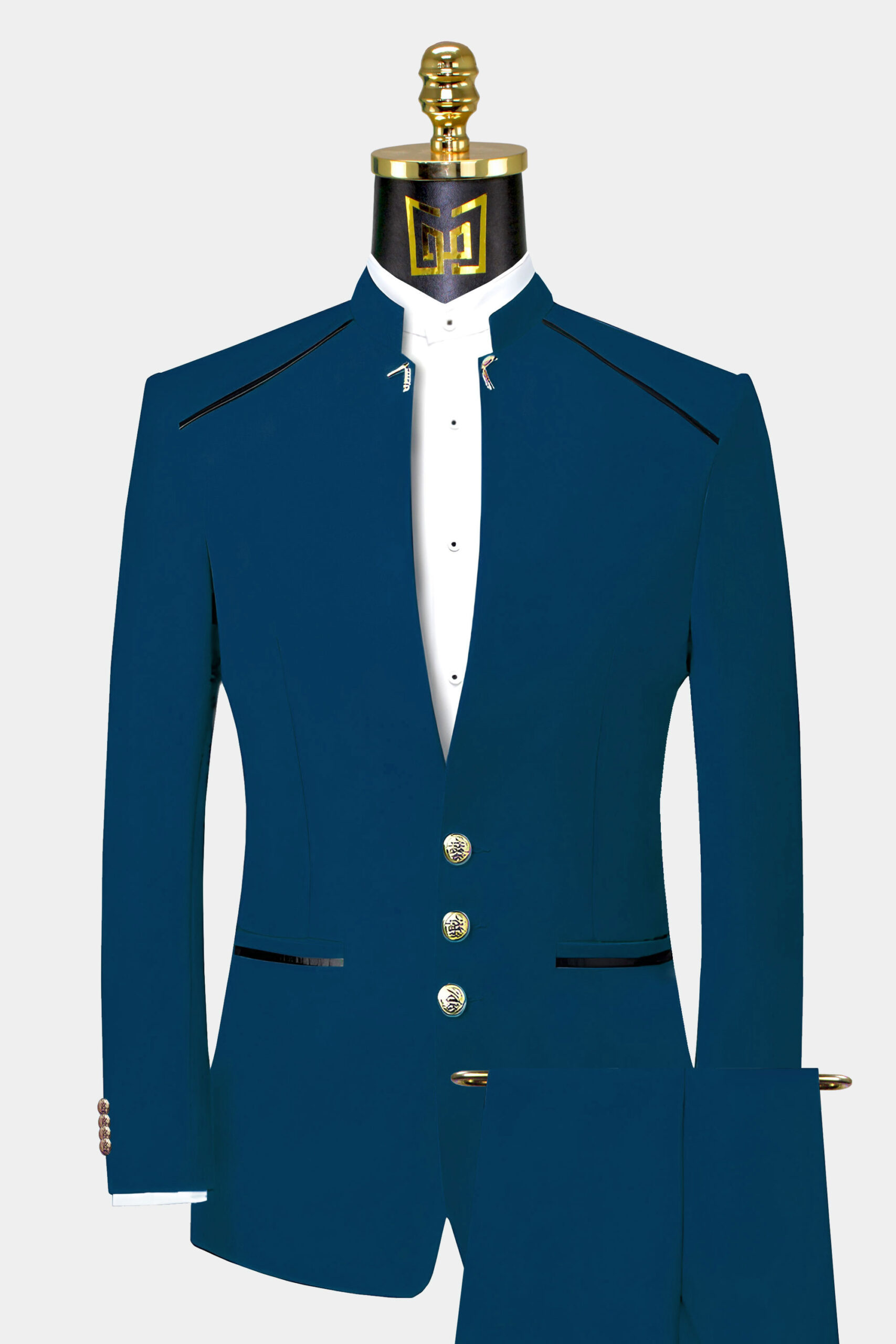 Chinese collar suit jacket best sale