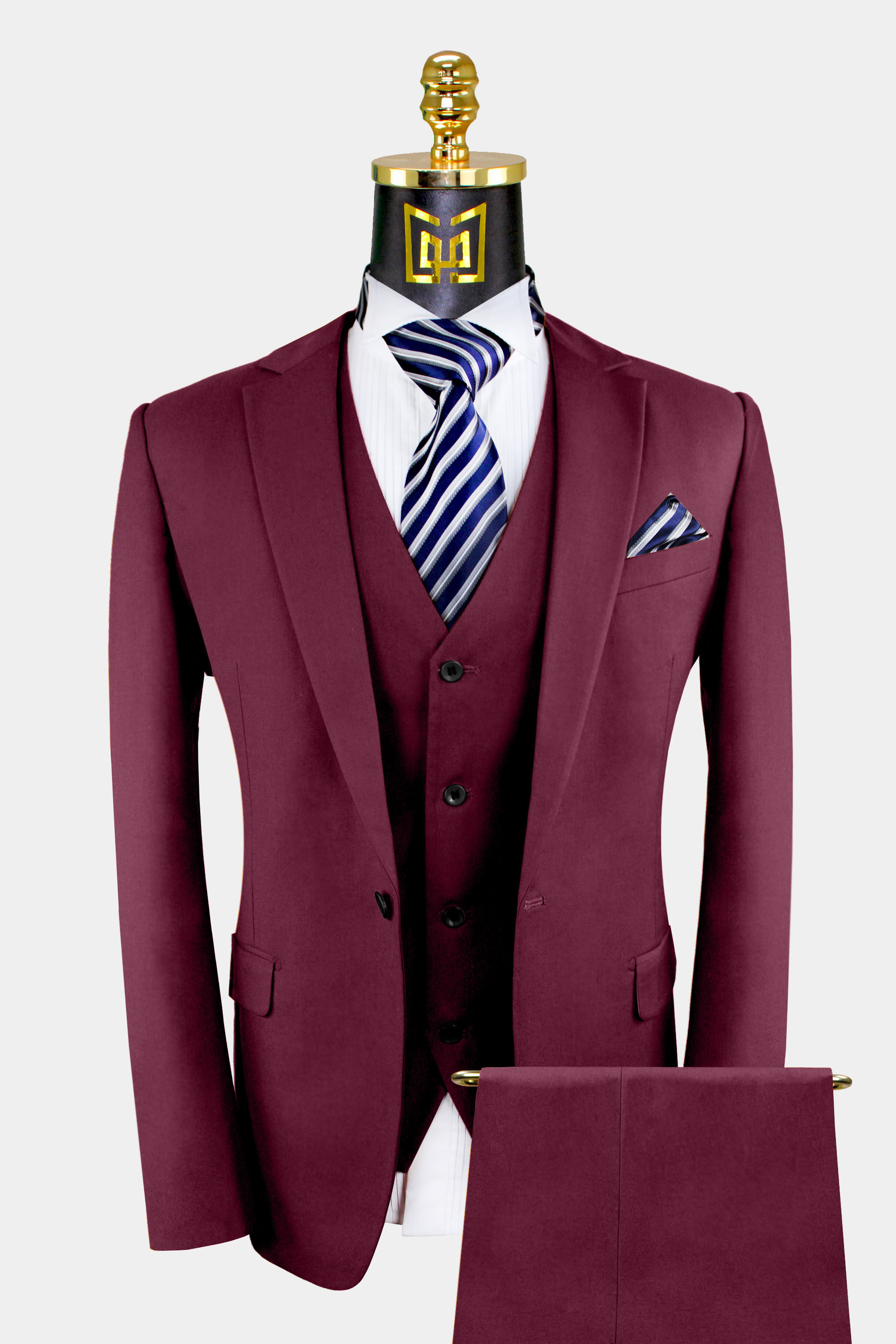 3 Piece Burgundy Suit | Gentleman's Guru