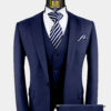 3-Piece-Navy-Blue-Suit-For-Men-Wedding-Groom-Prom-Tuxedo-from-Gentlemansguru.Com