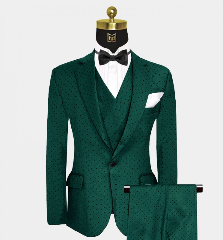 Emerald Green Polka Dot Suit | Gentleman's Guru