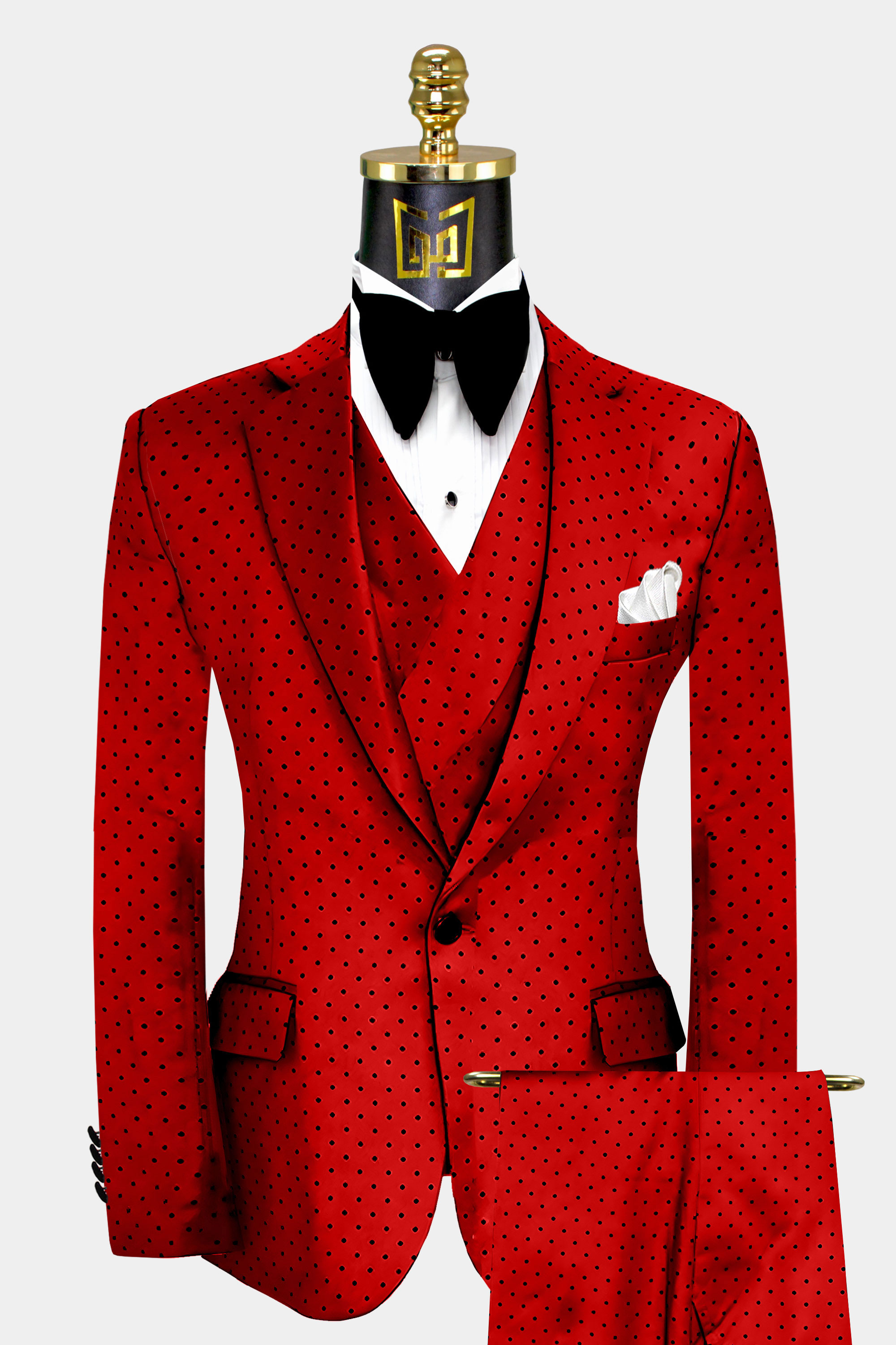 Red Polka Dot Suit - 3 Piece | Gentleman's Guru
