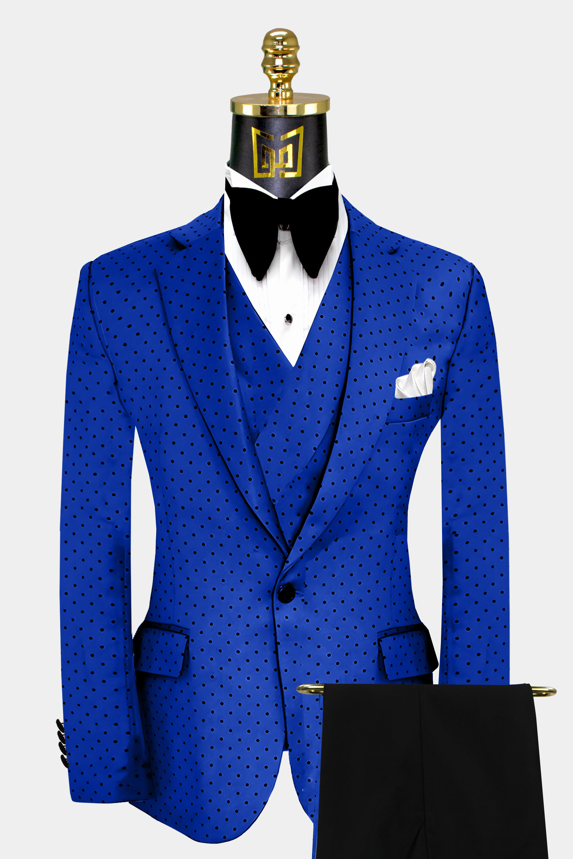 Royal Blue Polka Dot Suit | Gentleman's Guru