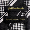 Black-and-White-Striped-Branded-Tie-from-Gentlemansguru.com