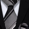 Mens-Black-and-White-Striped-Tie-and-Pocket-Square-Set-Wedding-Groom-Necktie-from-Gentlemansguru.com