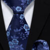 Mens-Blue-Floral-Tie-and-Pocket-Square-Set-Wedding-Groom-Necktie-from-Gentlemansguru.com