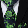 Mens-Green-Floral-Tie-and-Pocket-Square-Set-Wedding-Groom-Necktie-from-Gentlemansguru.com