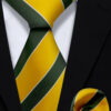 Mens-Green-and-Gold-Striped-Tie-and-Pocket-Square-Set-Wedding-Groom-Necktie-from-Gentlemansguru.com