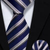 Mens-Navy-Blue-Striped-Tie-and-Pocket-Square-Set-Wedding-Groom-Necktie-from-Gentlemansguru.com