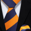 Mens-Navy-Blue-and-Orange-Striped-Tie-and-Pocket-Square-Set-Wedding-Groom-Necktie-from-Gentlemansguru.com