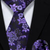 Mens-Purple-Floral-Tie-and-Pocket-Square-Set-Wedding-Groom-Necktie-from-Gentlemansguru.com