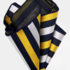 Navy-Bue-White-and-Gold-Striped-Pocket-Square-Handkerchief-from-Gentlemansguru.com