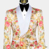 Peach-Floral-Tuxedo-Groom-Wedding-Prom-Suit-from-Gentlemansguru.com