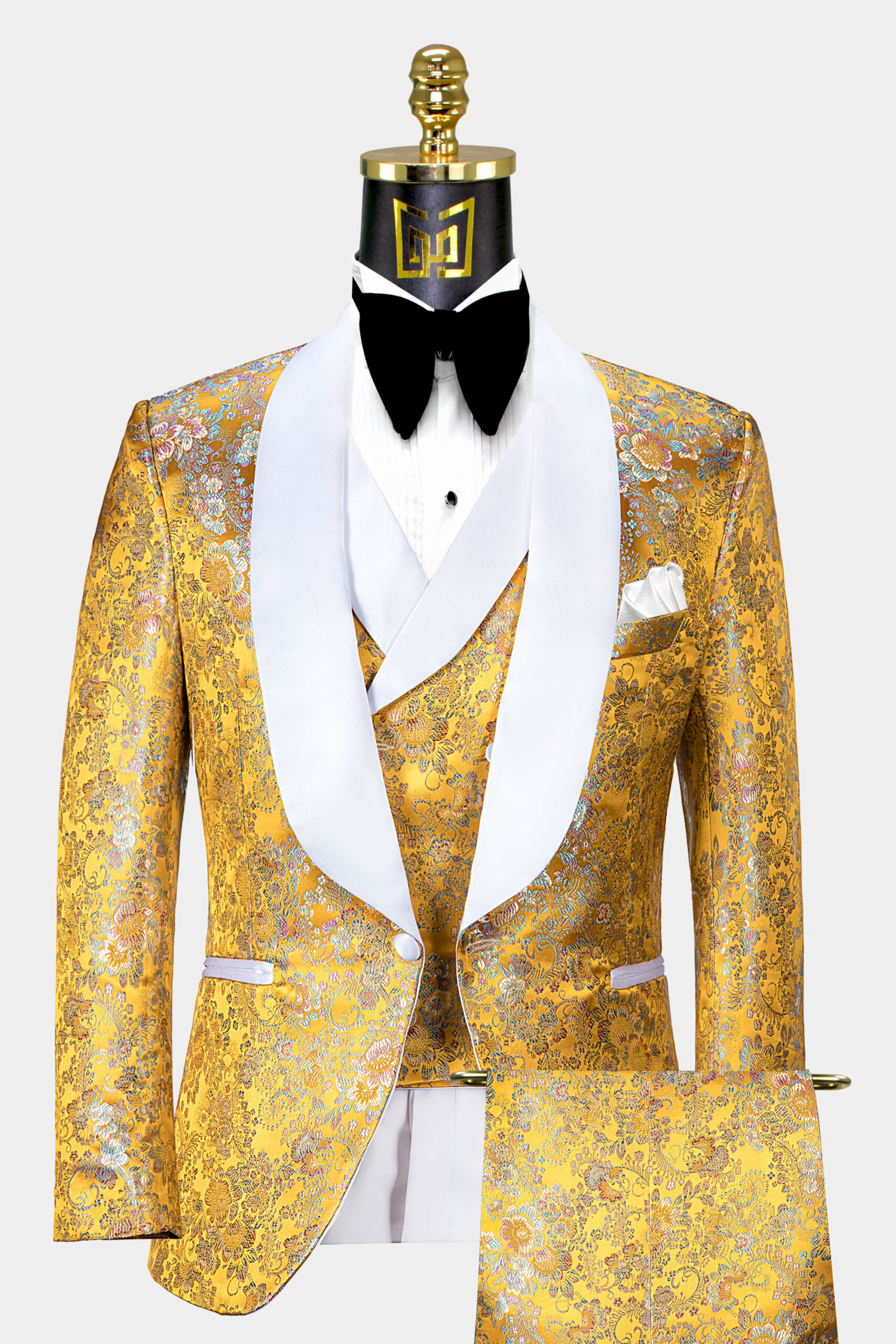 Yellow and White Tuxedo Suit Gentleman s Guru