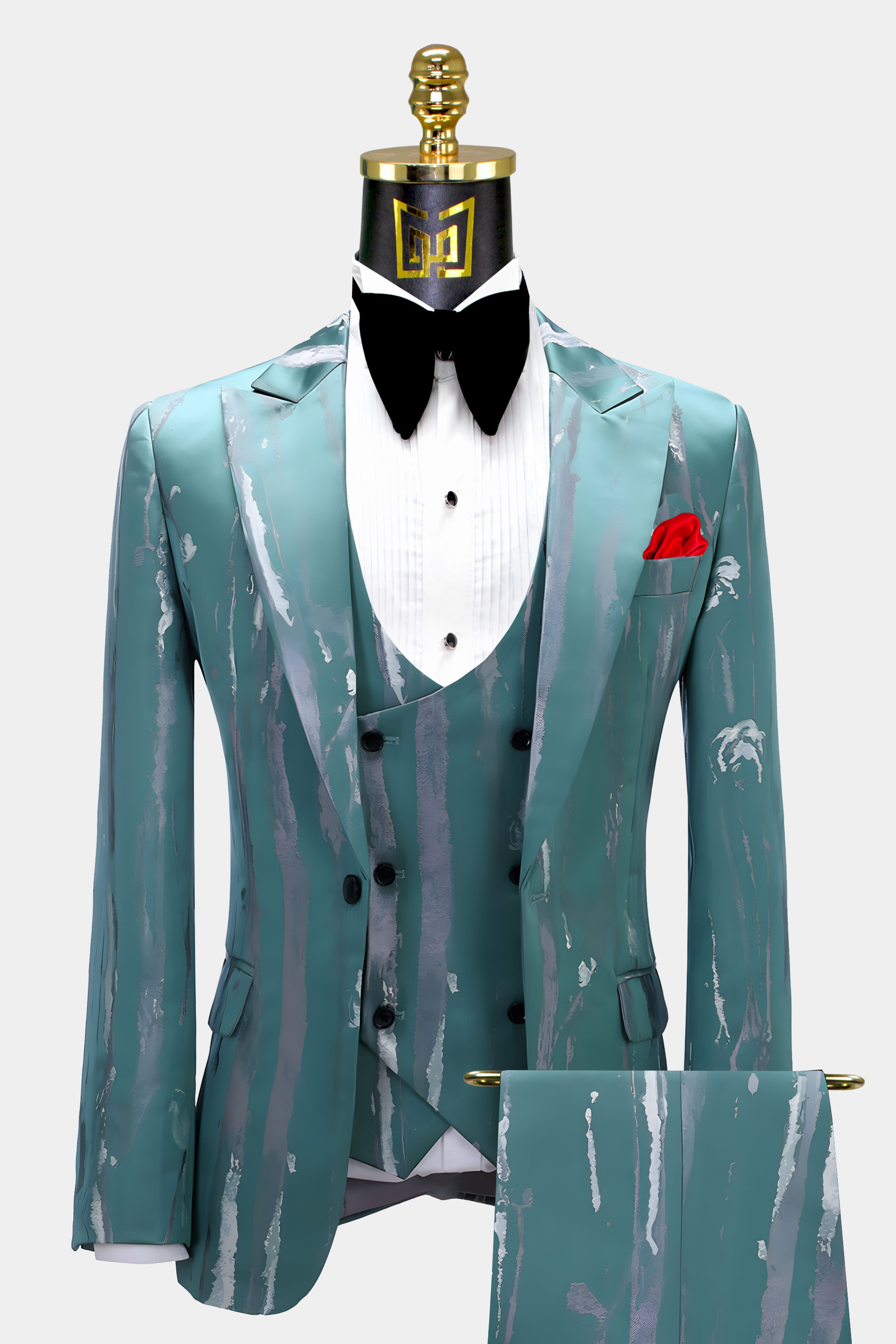 Silver-and-Teal-Blue-Suit-Groom-Wedding-Tuxedo-from-Gentlemansguru.com