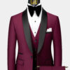 Modern Burgundy Tuxedo - 3 Piece