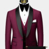 3-Piece-Burgundy-Tuxedo-Groom-Wedding-Suit-from-Gentlemansguru.com