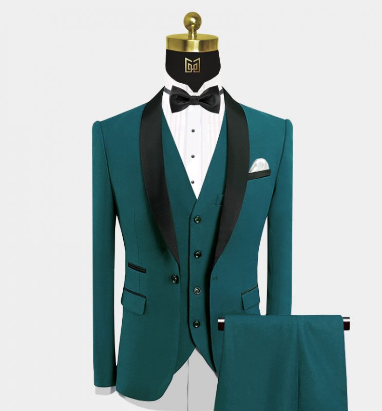 Teal Tuxedo Suit - 3 Piece - (FREE Shipping) | Gentleman's Guru