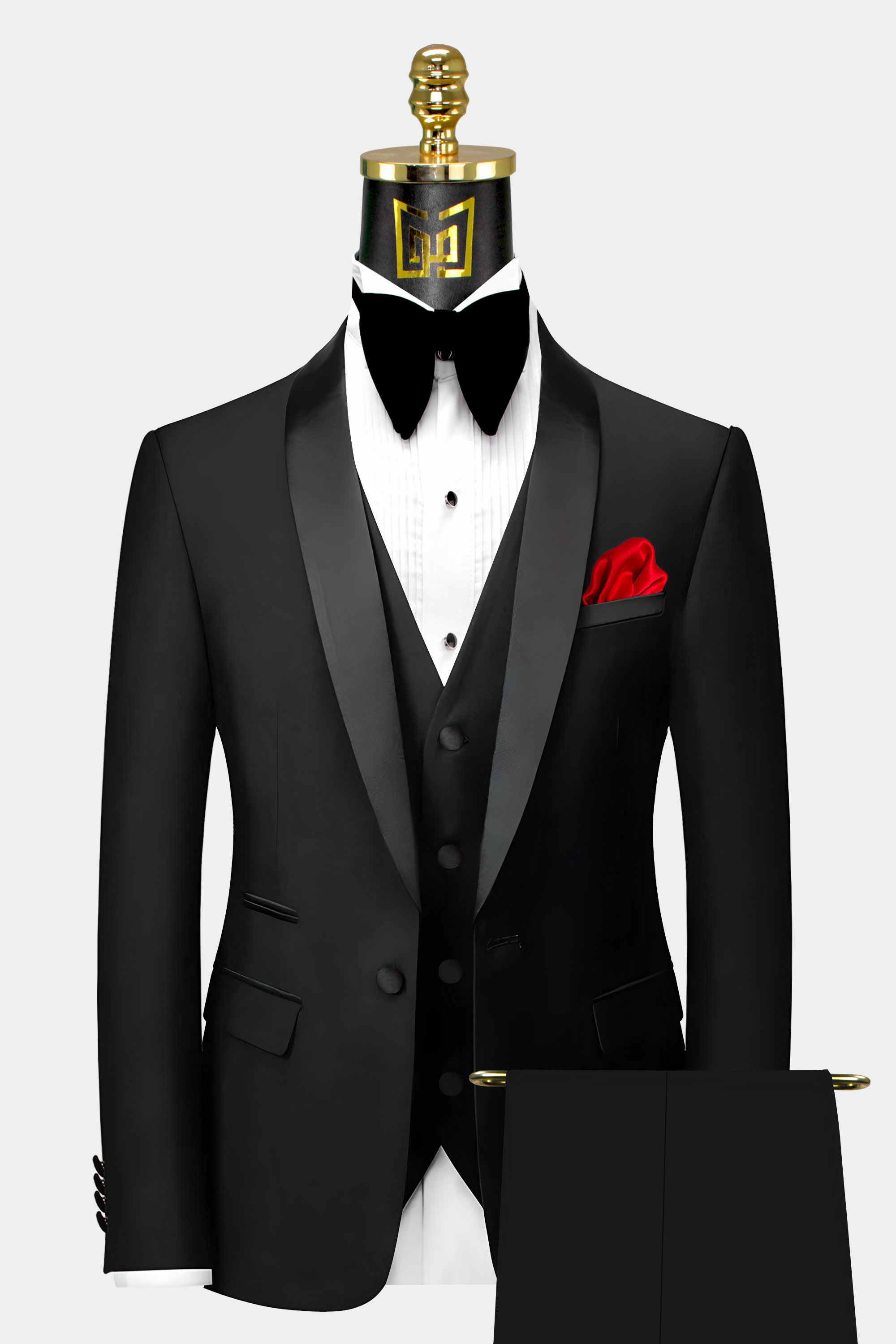 Buy Men's Black Tuxedos With Belt, 2 Piece Suit Tuxedo Formal