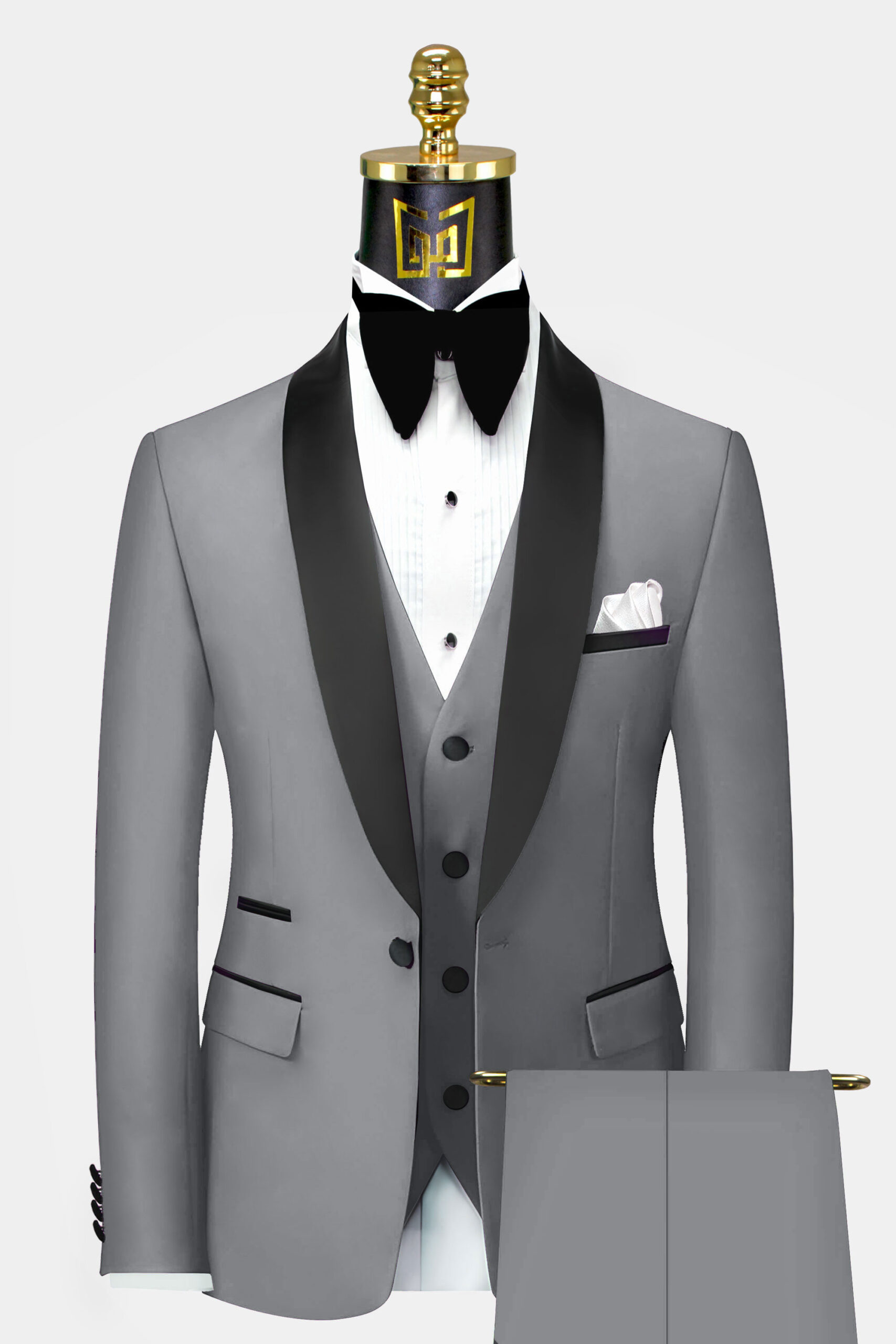 Medium Grey Tuxedo 3 Piece Gentleman s Guru