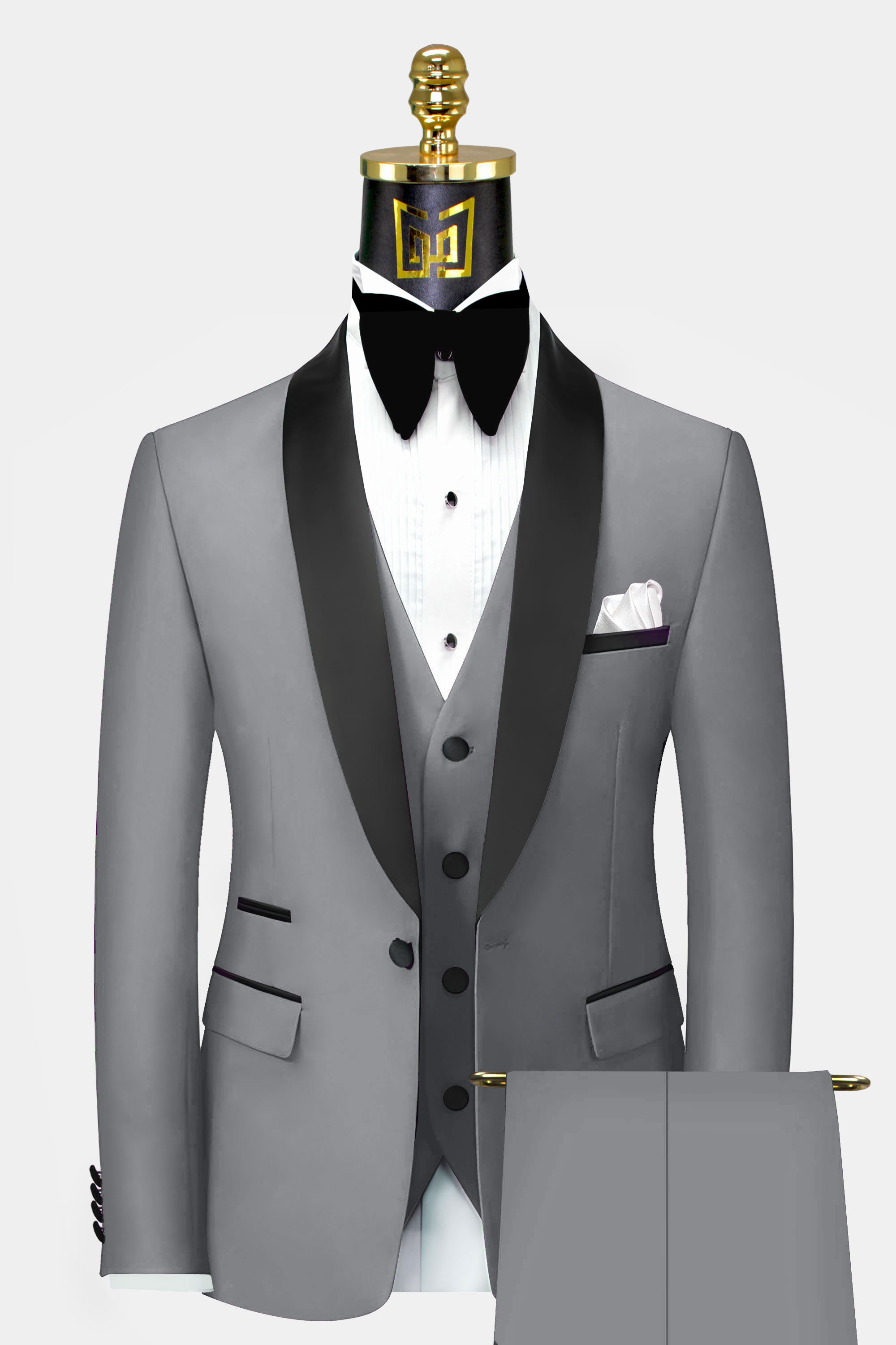 Mens-Medium-Grey-Tuxedo-Groom-Wedding-Prom-Suit-from-Gentlemansguru.com