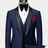 Modern Navy Blue Tuxedo - 3 Piece