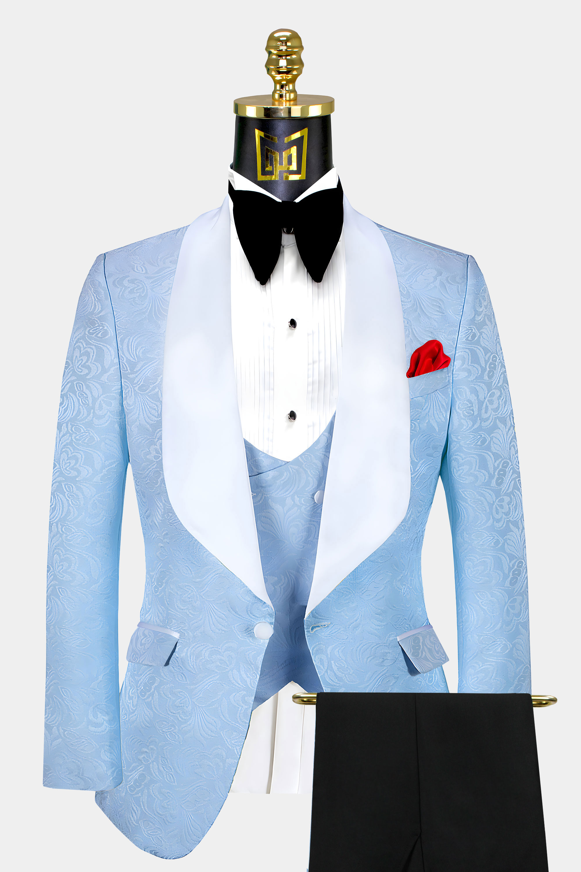 Baby Blue and White Tuxedo - 3 Piece | Gentleman's Guru