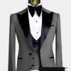 Mens-Grey-Peak-Lapel-Tuxedo-Wedding-Groom-Prom-Suit-from-Gentlemansguru.Com