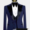 Mens-Navy-Blue-Peak-Lapel-Tuxedo-Wedding-Groom-Prom-Suit-from-Gentlemansguru.com