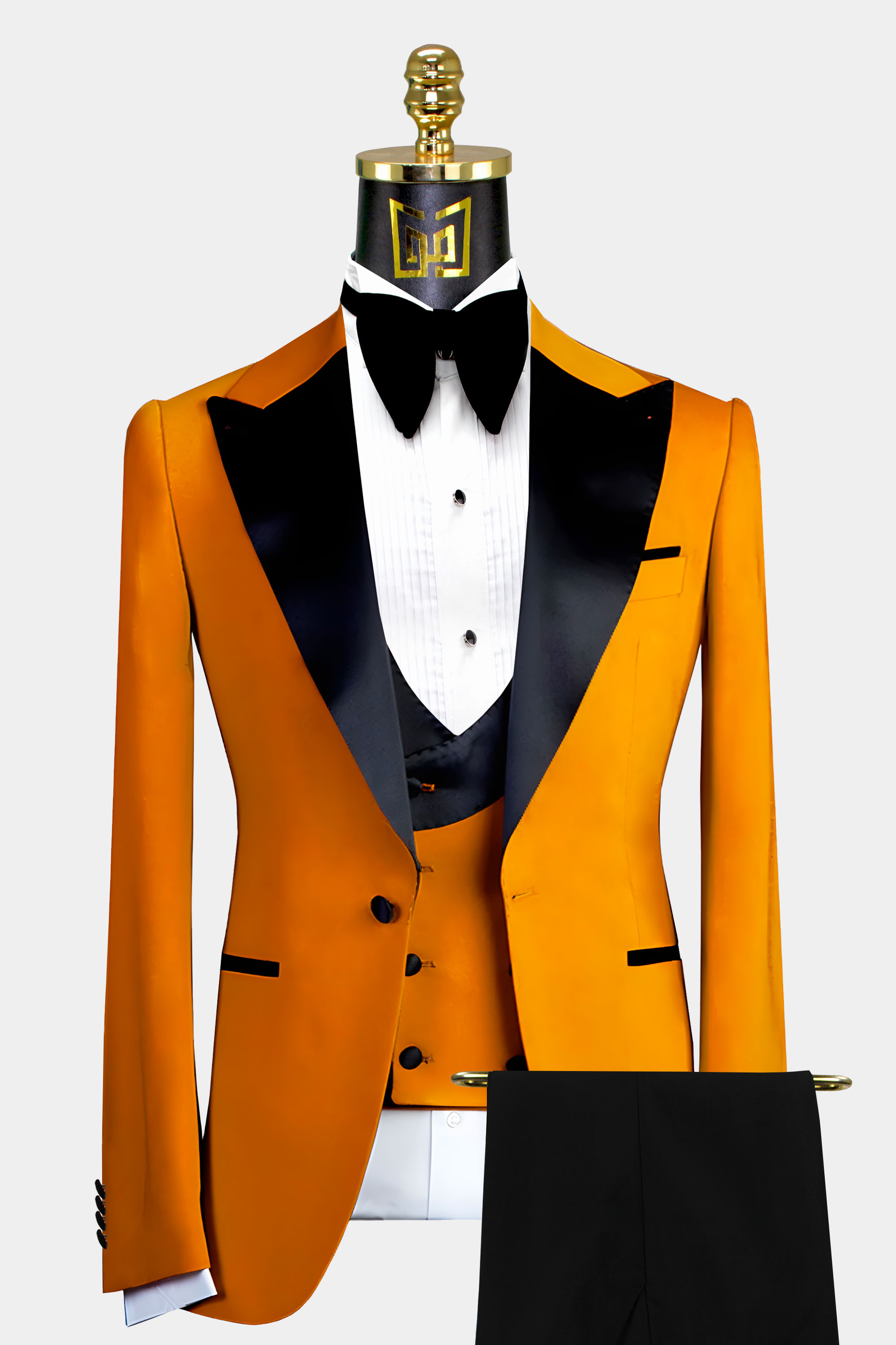 Orange Peak Lapel Tuxedo Suit - 3 Piece | Gentleman's Guru