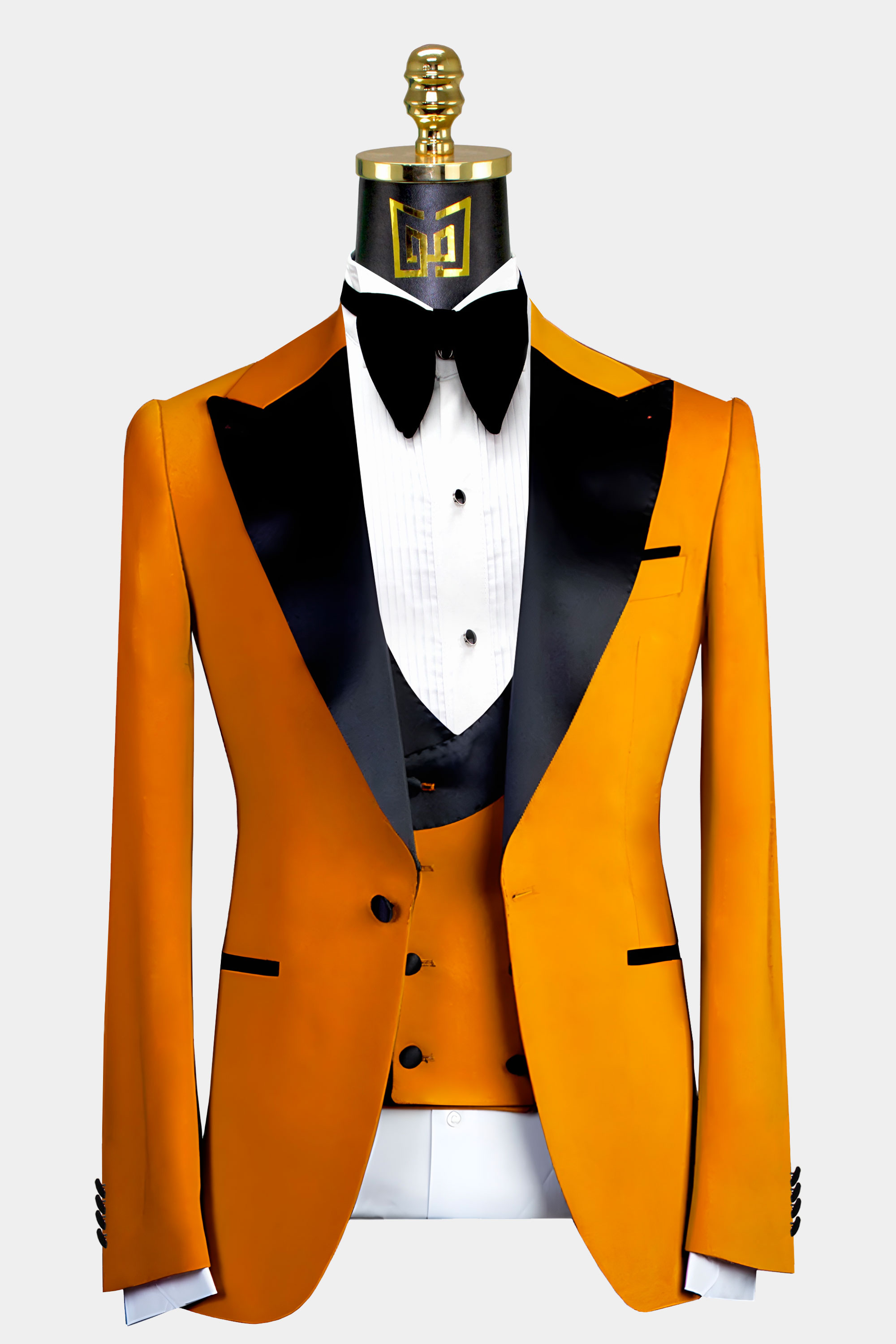 Orange Peak Lapel Tuxedo Suit - 3 Piece | Gentleman's Guru