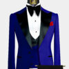 Mens-Royal-Blue-Peak-Lapel-Tuxedo-Wedding-Groom-Prom-Suit-from-Gentlemansguru.com