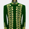 Mens-Emerald-Green-and-Gold-Mandarin-Collar-Jacket-Prom-Suit-Groom-Wedding-Blazer-from-Gentlemansguru.com