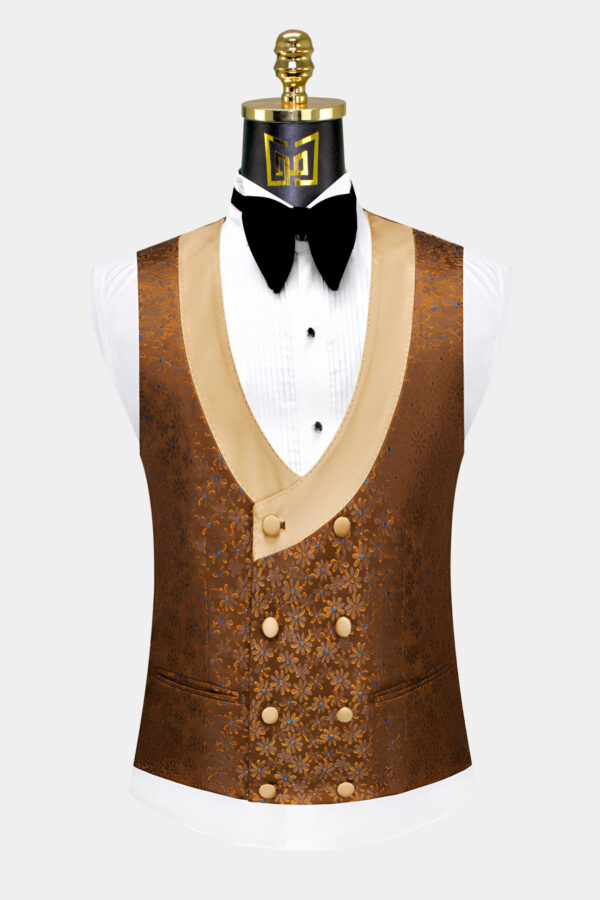 Burn Ornage Tuxedo Suit Wedding Groom Attire from Gentlemansguru.com