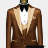 Burn Orange Tuxedo Suit Wedding Groom Attire from Gentlemansguru.com