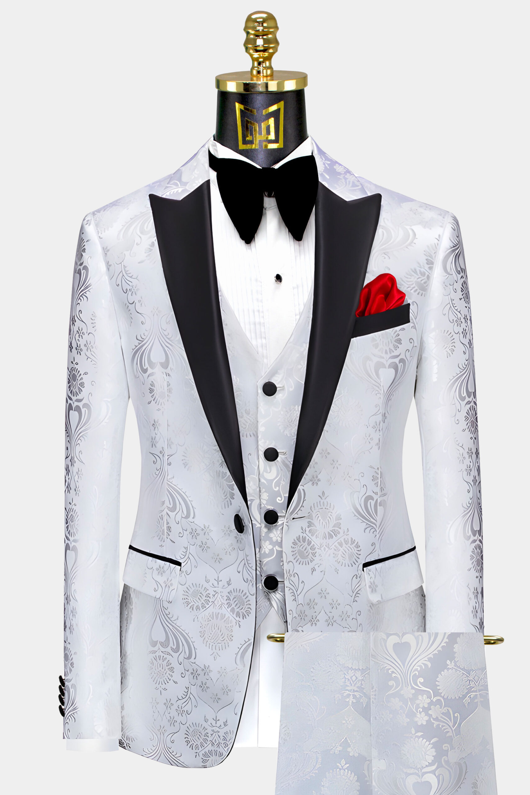 White and Silver Tuxedo Suit Gentleman s Guru