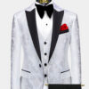 White-Silver-Floral-Tuxedo-Suit-Wedding-Groom-Outfit-from-Gentlemansguru.Com