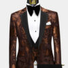 Brown-Floral-Tuxedo-Wedding-Suit-for-Men-from-Gentlemansguru.com