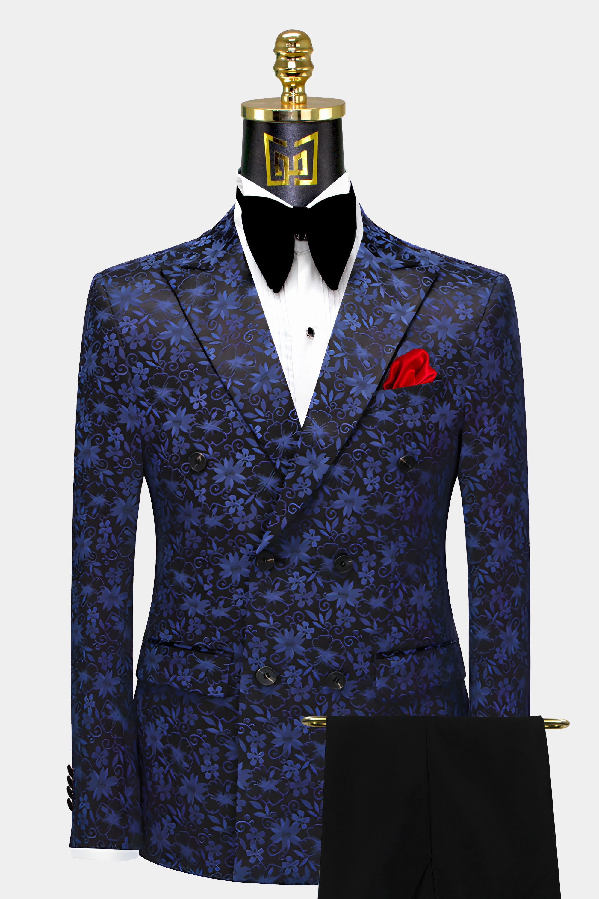 Blue Floral Suit - 3 Piece | Gentleman's Guru