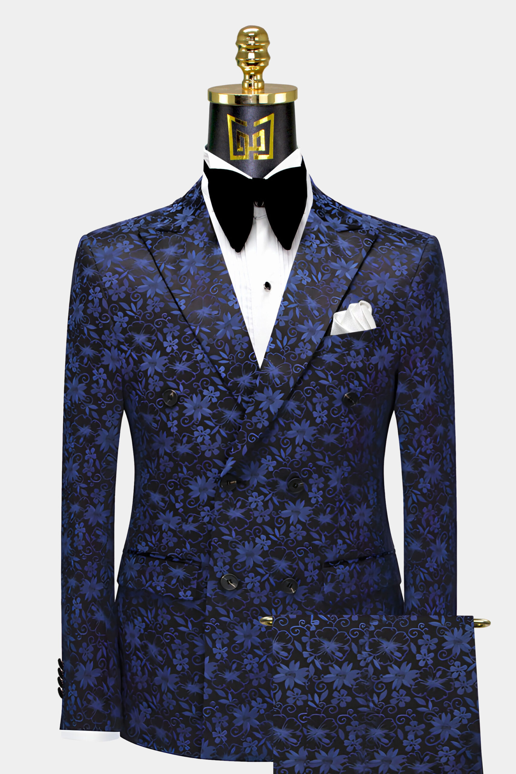 Blue Floral Suit 3 Piece Gentleman s Guru